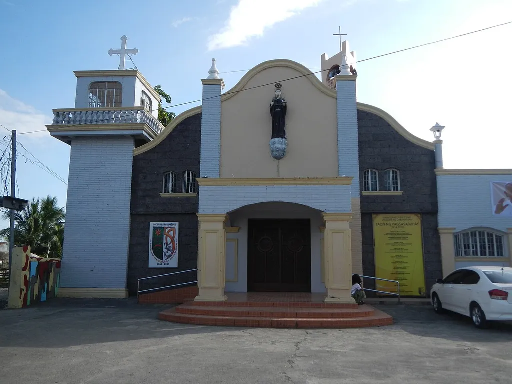 San Nicolas de Tolentino Parish Church [1] Diocese of Cabanatuan (F-1971) 3105 Nueva Ecija Titular: St. Nicholas of Tolentine, Sept. 10 Parish Priest: Rev. Msgr. Felix L. Hernandez, HP Vicariate of Divina Pastora , along the Gapan-Olongapo Road, Highway.