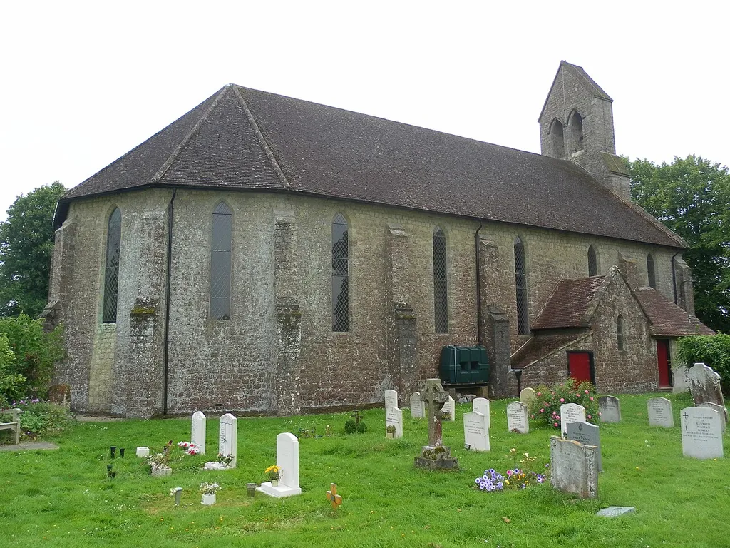 Holy Trinity parish church, Church Lane, East Peckham, Kent, England, seen from the northeast. Built in 1842 much closer to the centre of East Peckham village than the ancient parish church.