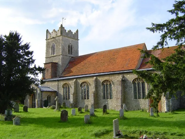 St Mary's Church, Ellingham. St Mary's is one of those churches that is some distance away from the Village it is associated with. The Church is within short walking distance of the river Waveney with Ellingham Mill close by and is in a lovely part of the valley with the river winding gently through.