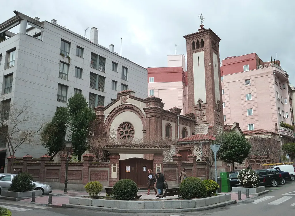 Façade of St George’s Church in Madrid (Spain).
