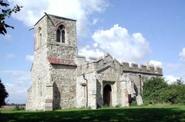 St Mary Magdalene's parish church, Caldecote, Hertfordshire, seen from the south