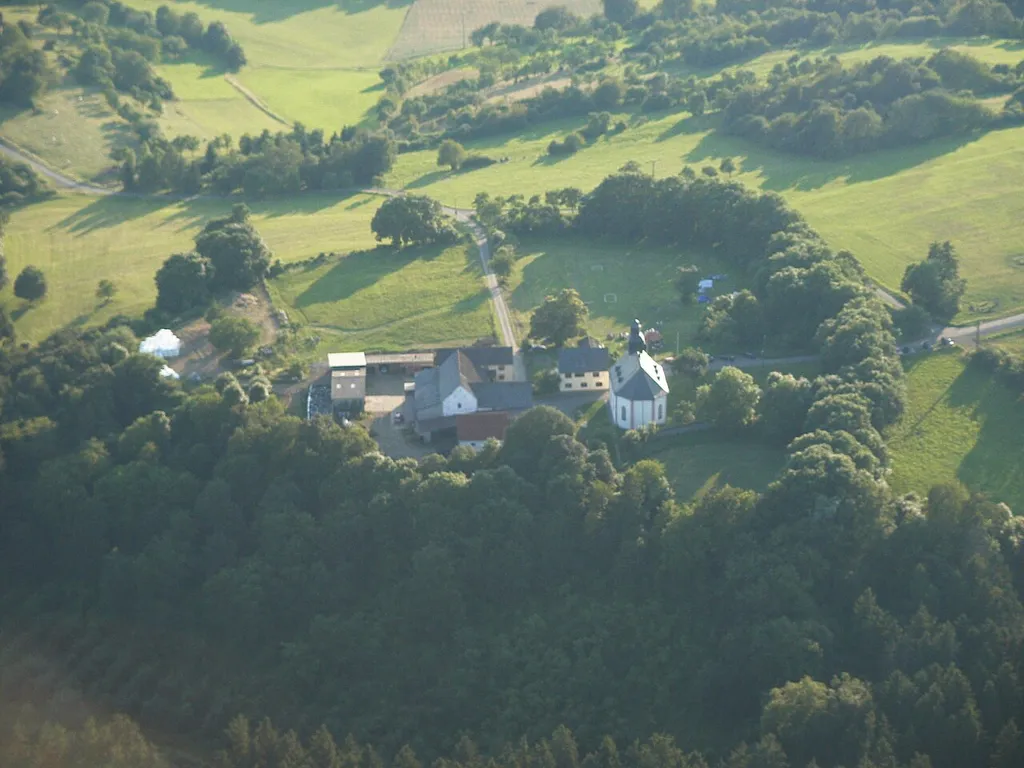Air photograph of Wirberg near Göbelnrod, June 2002
