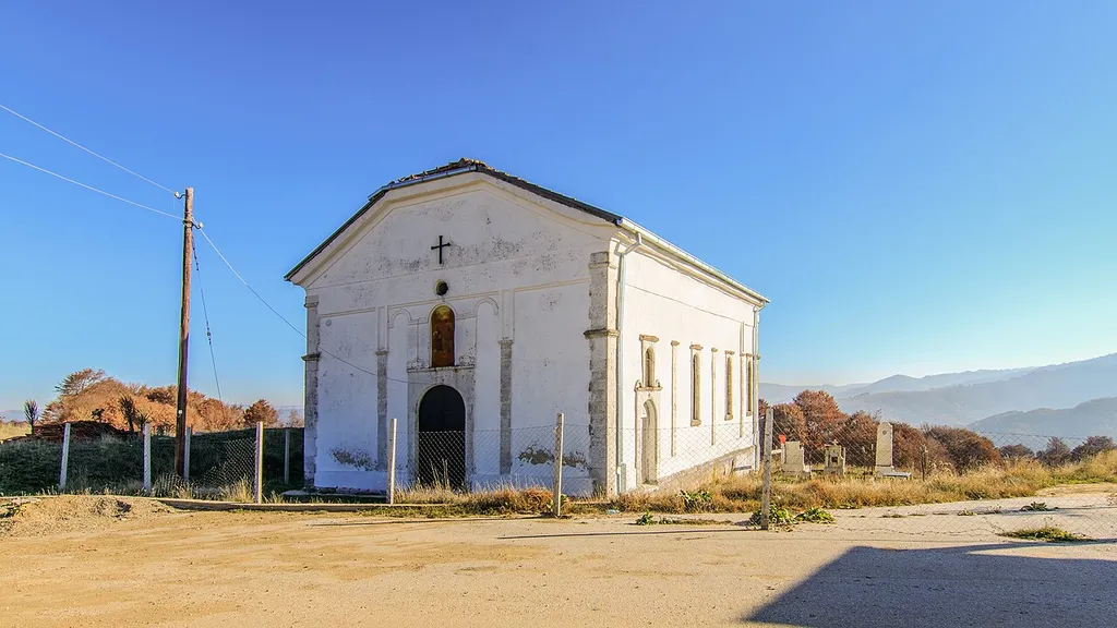 View of the Holy Trinity Church in the village German
