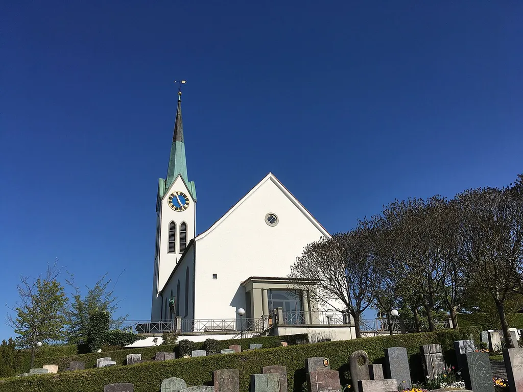Reformierte Kirche Seen, Winterthur, von Westen