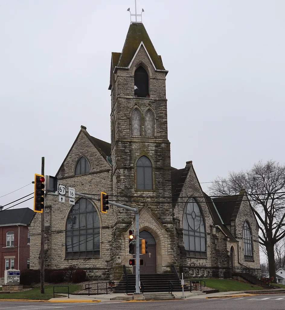 First Presbyterian Church in Jerseyville, Illinois, United States, listed on the National Register of Historic Places