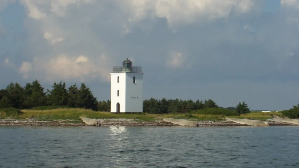 Lighthouse of Baagø. The island of Baagø is located in the strait of Little Belt, between Fyn and Jylland.