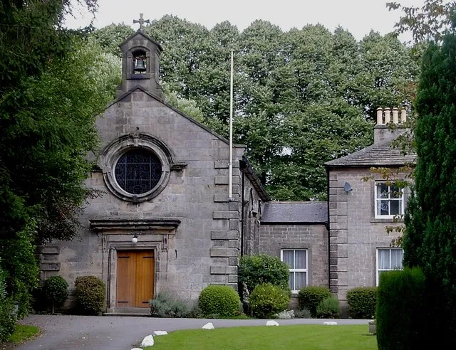 Roman Catholic church of St Michael, Hathersage, Derbyshire, seen from the south