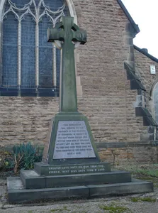 Cinderhill War Memorial at East End of Christ Church