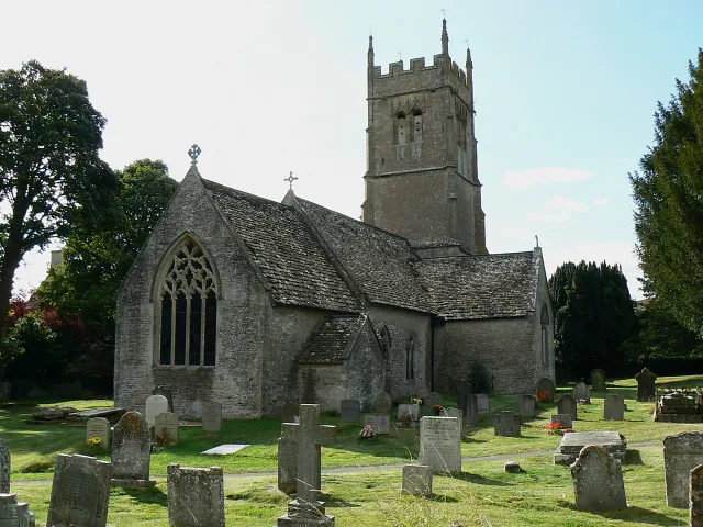 St Matthew's parish church, Coates, Gloucestershire, seen from the northeast