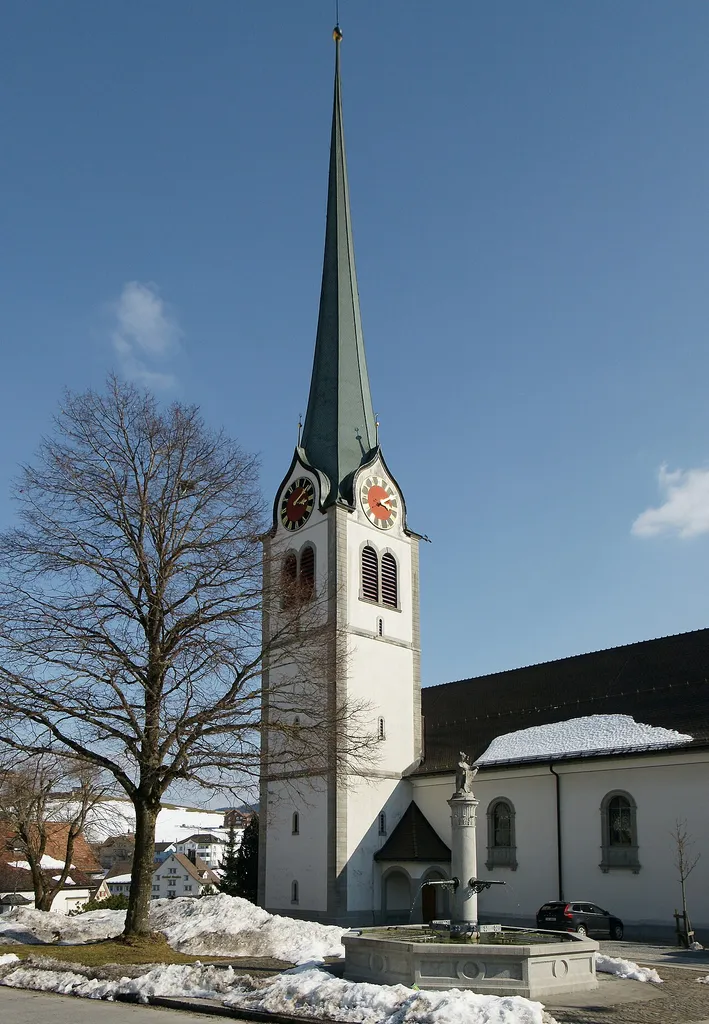 Evangelisch reformierten Kirche am Dorfplatz in Gais.
