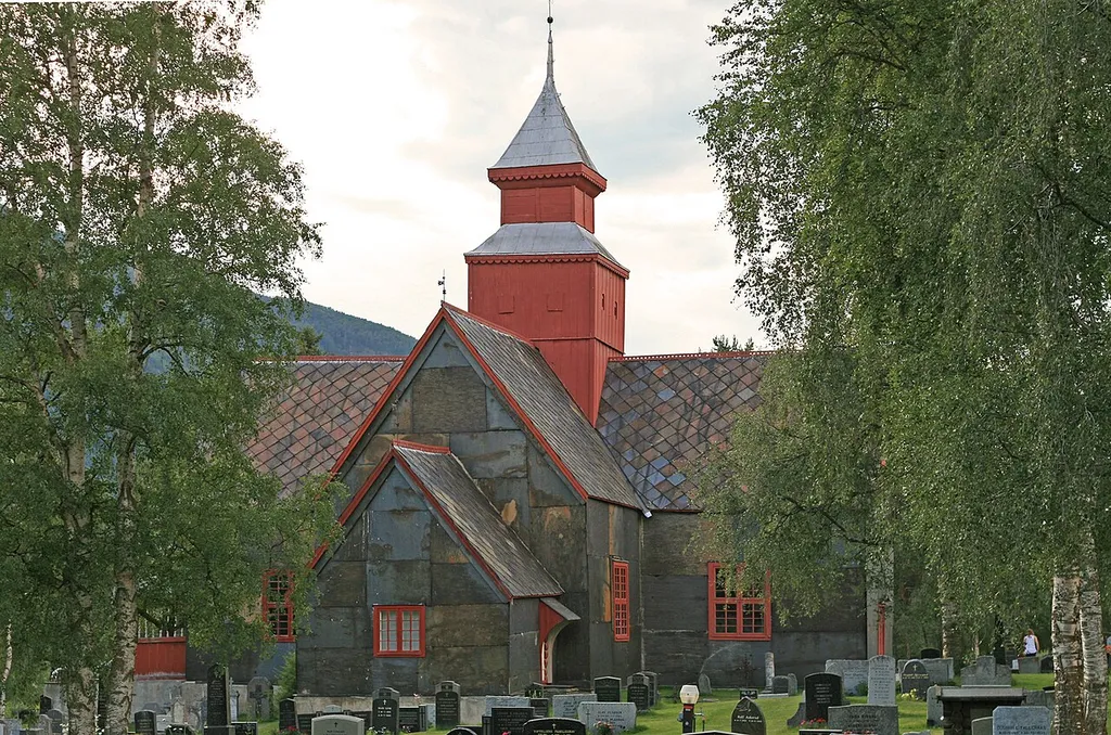 Dovre church, eller Zion kirke, Oppland, Norway. Built 1736, clad with local slate.