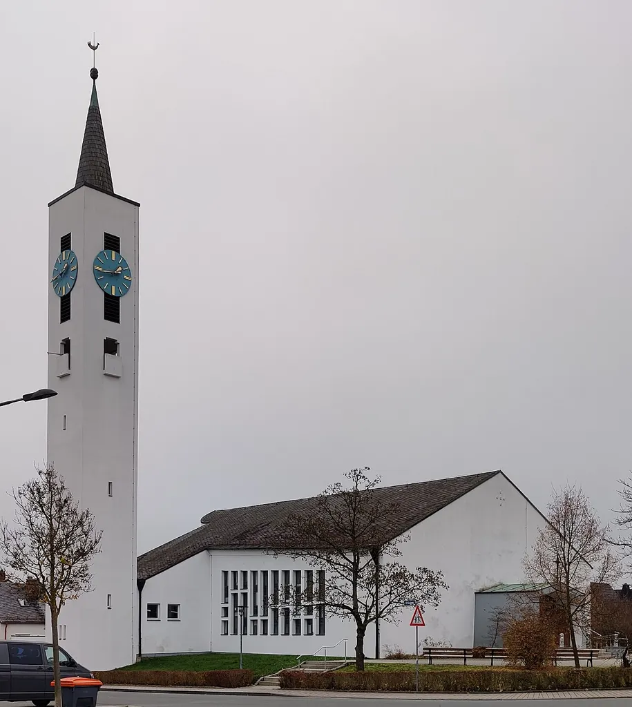 Evangelisch-lutherische Auferstehungskirche Bayreuth-Saas, Oberfranken, Bayern, Deutschland