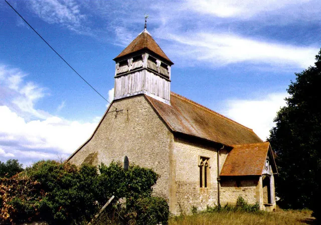St Luke's parish church, Garford, Oxfordshire (formerly Berkshire), seen from west-southwest