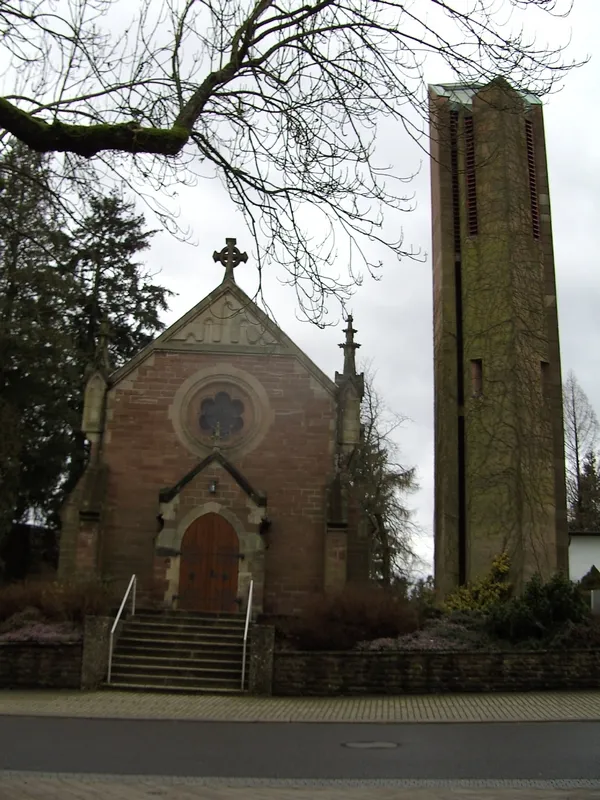Exterior of the protestant church in Wadern, Saarland