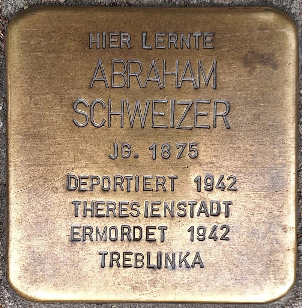 Stolperstein dedicated to Abraham Schweizer