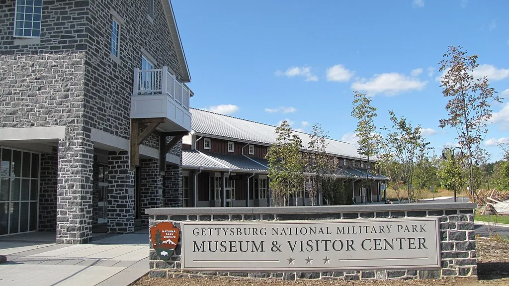 Entrance to new Visitor Center, Gettysburg Military Park