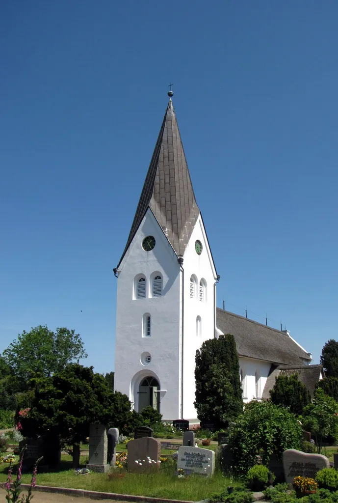 Germany / North Sea / Island Amrum: church St. Clemens in Nebel