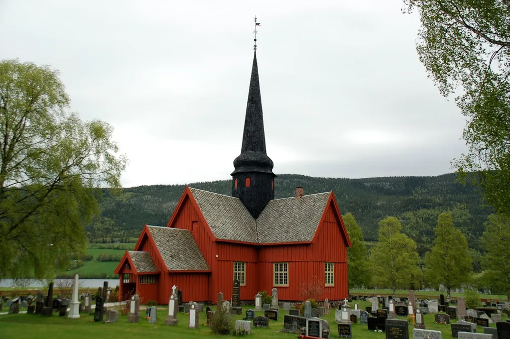 Ytre Rendal Church, Rendalen, Hedmark, Norway This is a photo of a monument in Norway, number: 85894 in the Norwegian Directorate for Cultural Heritage database.