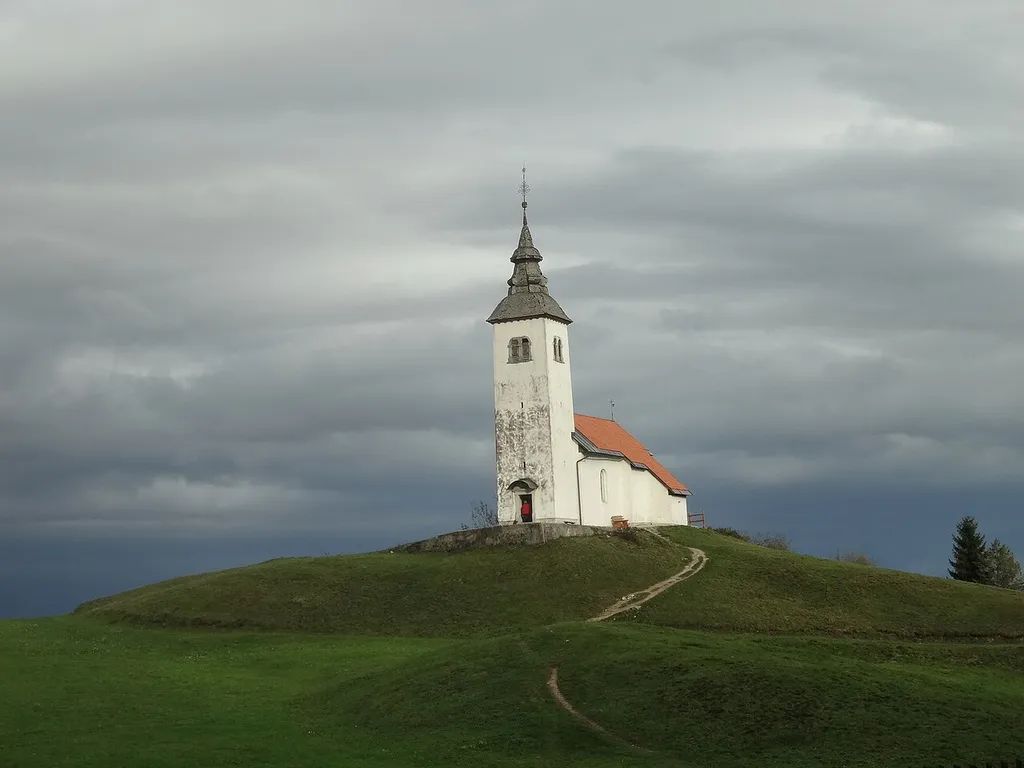 Church of Holy cross on Križna gora near Škofja Loka, Slovenia