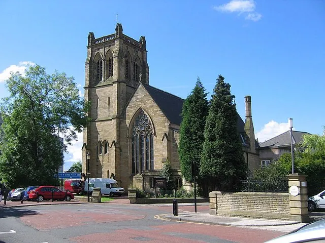 Jesmond Parish Church, Eslington Road, Newcastle upon Tyne, seen from the south