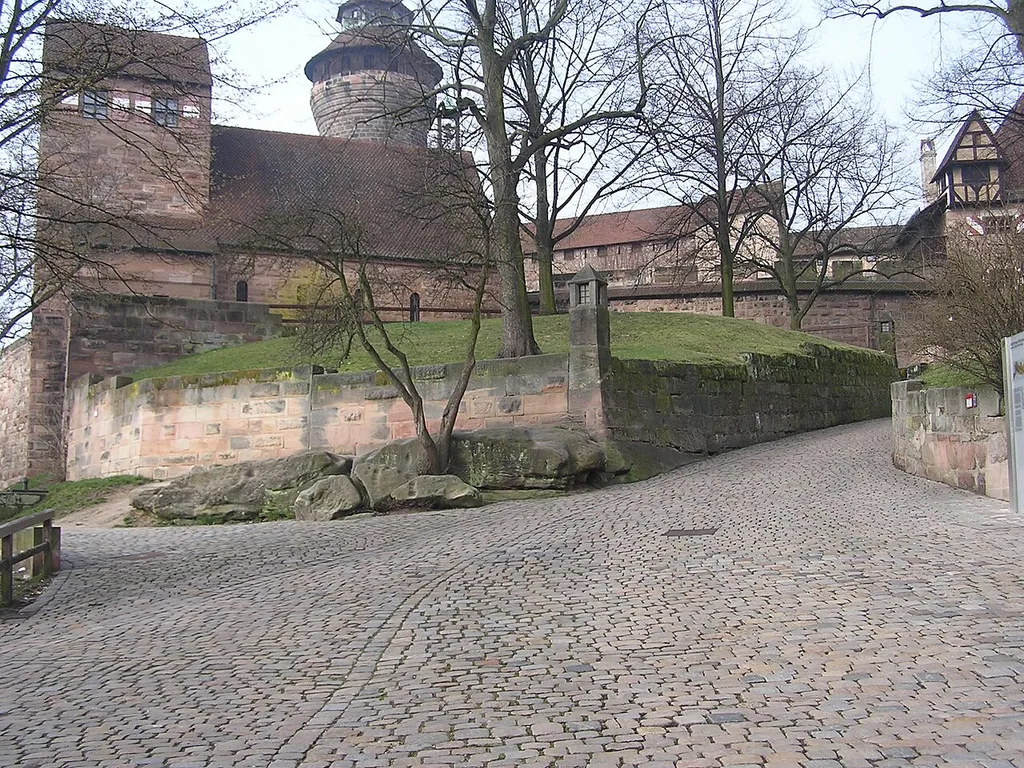 The remains of the Burggrafenburg in the city of Nuremberg, Germany