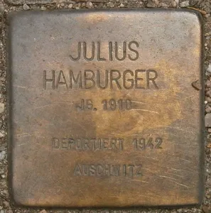 Stolperstein dedicated to Julius Hamburger