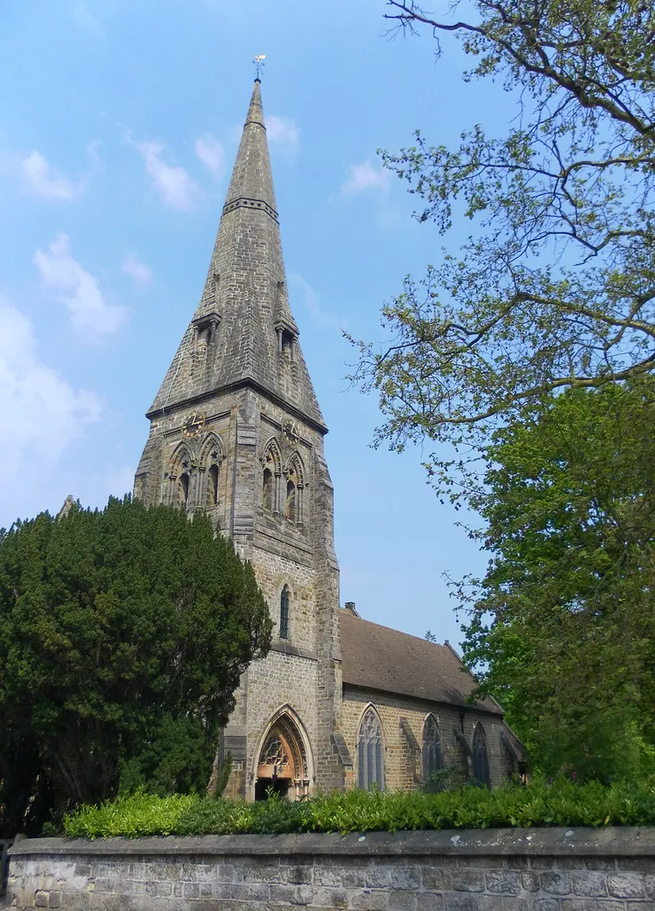 St James's parish church, St James's Road, Ferndale, Royal Tunbridge Wells, Kent, England, seen from the southwest. Designed by Ewan Christian and completed in 1862.