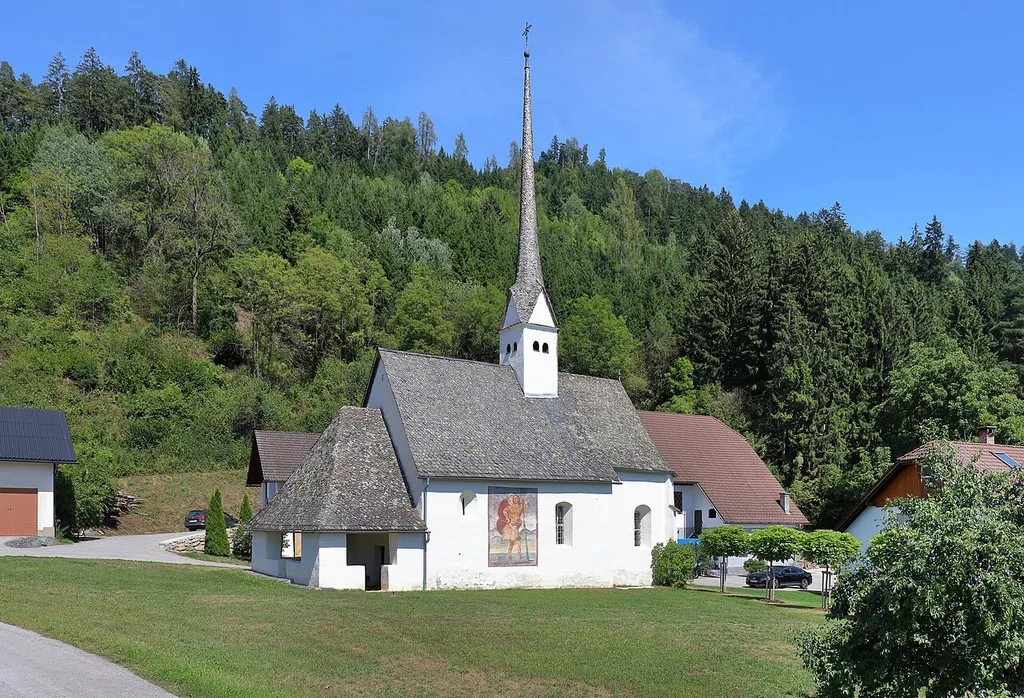 Southwest view of the church in Gletschach, Carinthia.