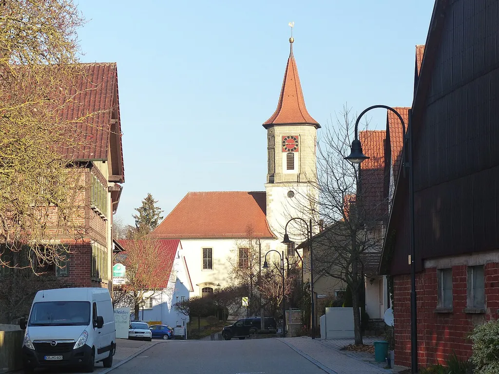 The village Ellrichshausen, part of the municipality of Satteldorf