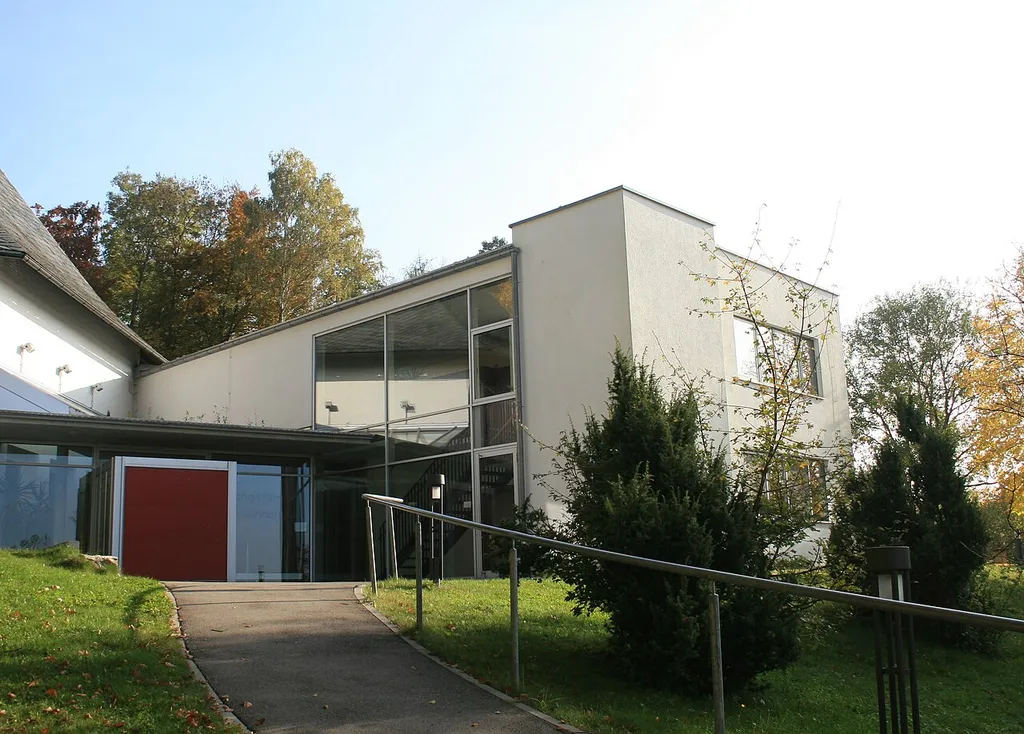 Entrance to the Friedenskirche (church dedicated to the peace) and the community centre