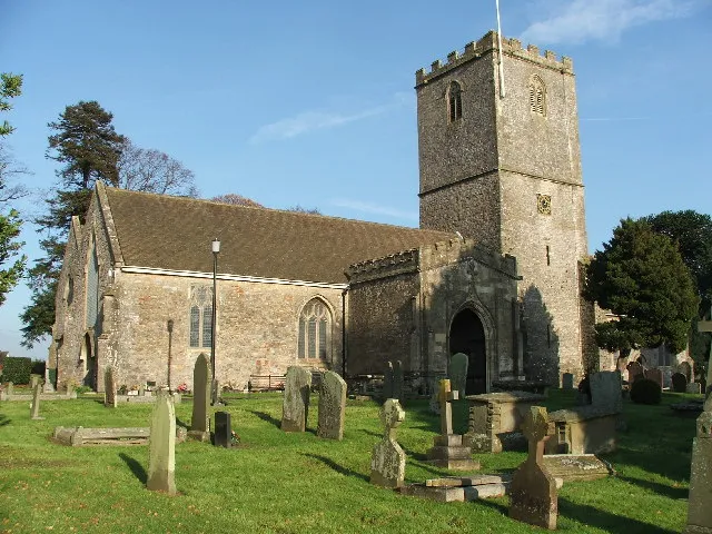 St. Mary's Church, Caldicot. Taken looking NE across the graveyard.