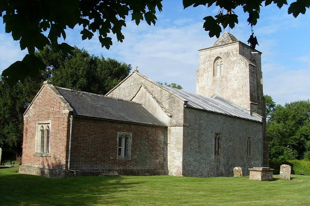 Church of England parish church of All Saints, Alton Priors, Wiltshire: morning view from the northeast. All Saints' is redundant parish church in the care of the Churches Conservation Trust.