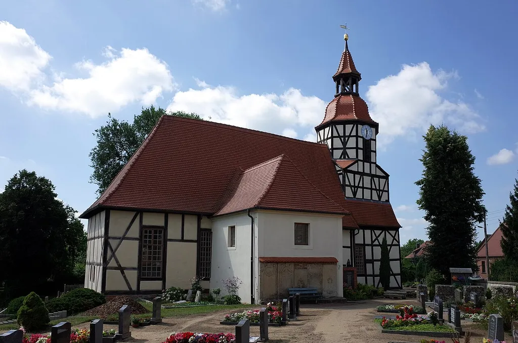 Coswig (Anhalt), Ortsteil Klieken. Patronatskirche Klieken[1]. (Kulturdenkmal im Denkmalverzeichniss Sachsen-Anhalt, Erfassungsnummer: 094 41270 000 000 000 000 [2])