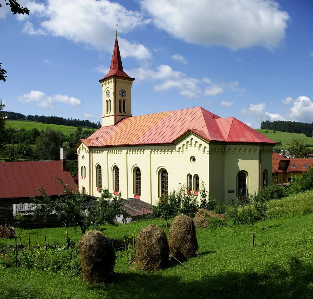 Evangelický kostel v Růžďce na Vsetínsku (Morava, Česká republika)