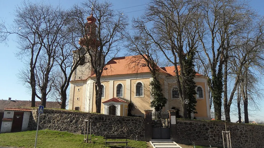 St Bartholomew church in Hostouň (Kladno District), Czech Republic.