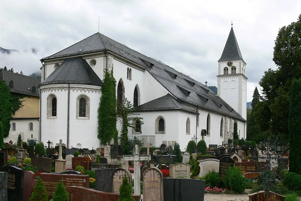 St.Zeno monastery church in Bad Reichenhall. Exterior.