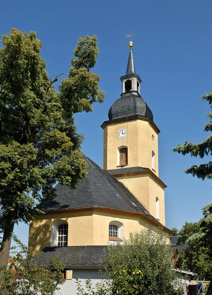 This image shows the church in township Merkendorf in Thuringia.