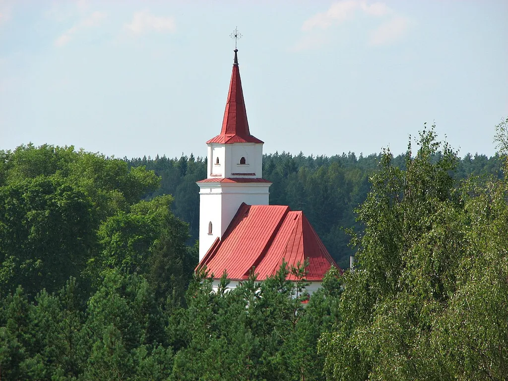 Roman Catholic (formerly Lutheran) Church in Elerne, Tabore parish, Daugavpils municipality, Latvia.