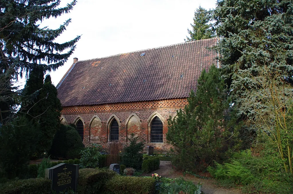 Herzberg Elster in Brandenburg. Die Friedhofskapelle steht unter Denkmalschutz.