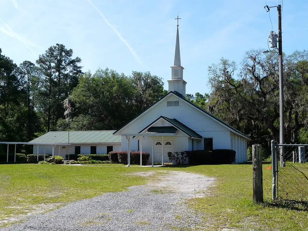 Philippi Baptist Church on County Road 18 in Columbia County, Florida.