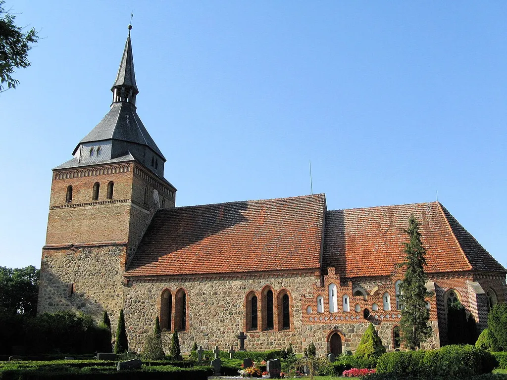 Church in Lüssow, disctrict Güstrow, Mecklenburg-Vorpommern, Germany