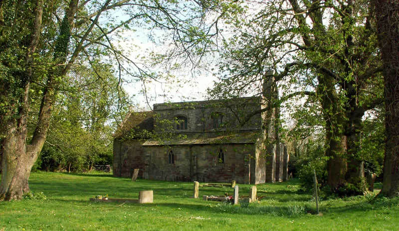 St Margaret's parish church and churchyard, Braceby, Lincolnshire, seen from the northwest in the afternoon.Camera: Nikon Coolpix L810Software: Adobe Photoshop CS2.
