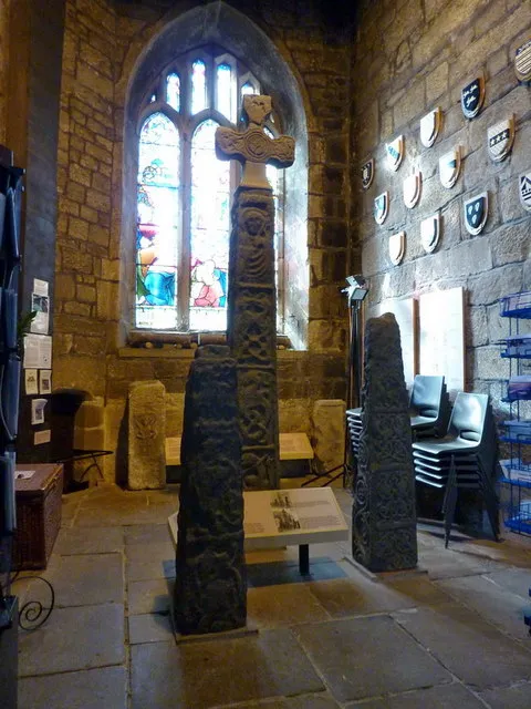 8th-century stone crosses in All Saints' parish church, Ilkley, West Yorkshire