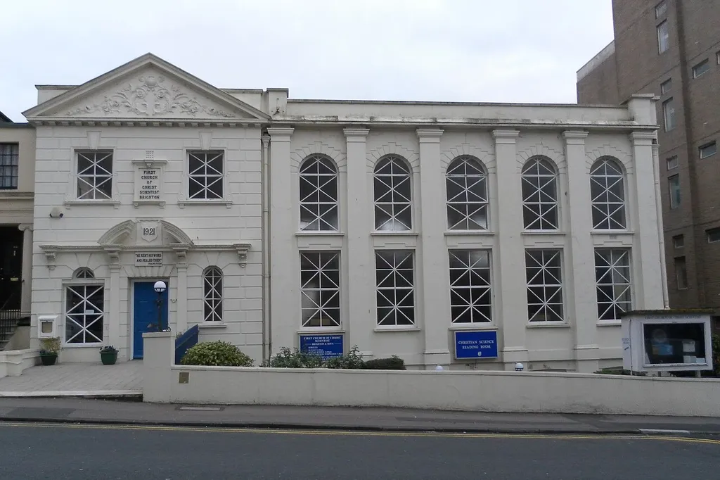 First Church of Christ, Scientist, Montpelier Road, Brighton, City of Brighton and Hove, England. Converted from a 19th-century house in 1921.