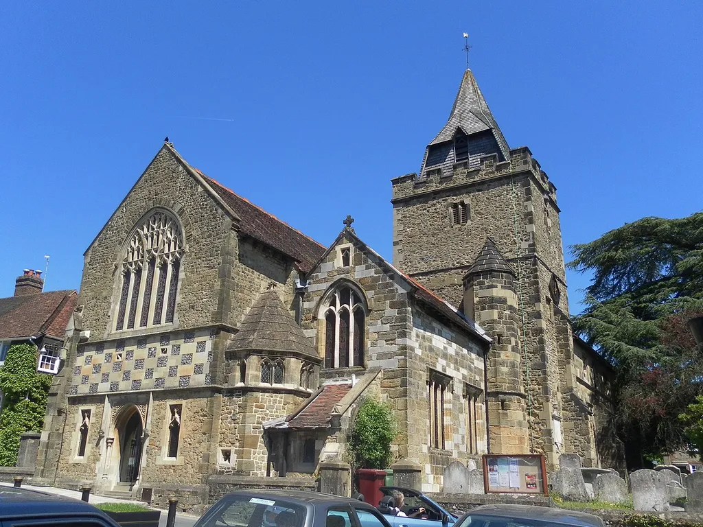 St Mary Magdalene's and St Denys' Church, Midhurst, District of Chichester, West Sussex, England. The Anglican parish church of Midhurst. Listed at Grade II* by English Heritage (NHLE Code 1234717)