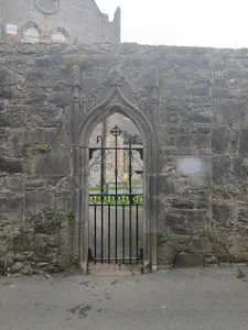 Gate in the churchyard wall between the former Bishop's Palace and St Canice's Cathedral in Kilkenny