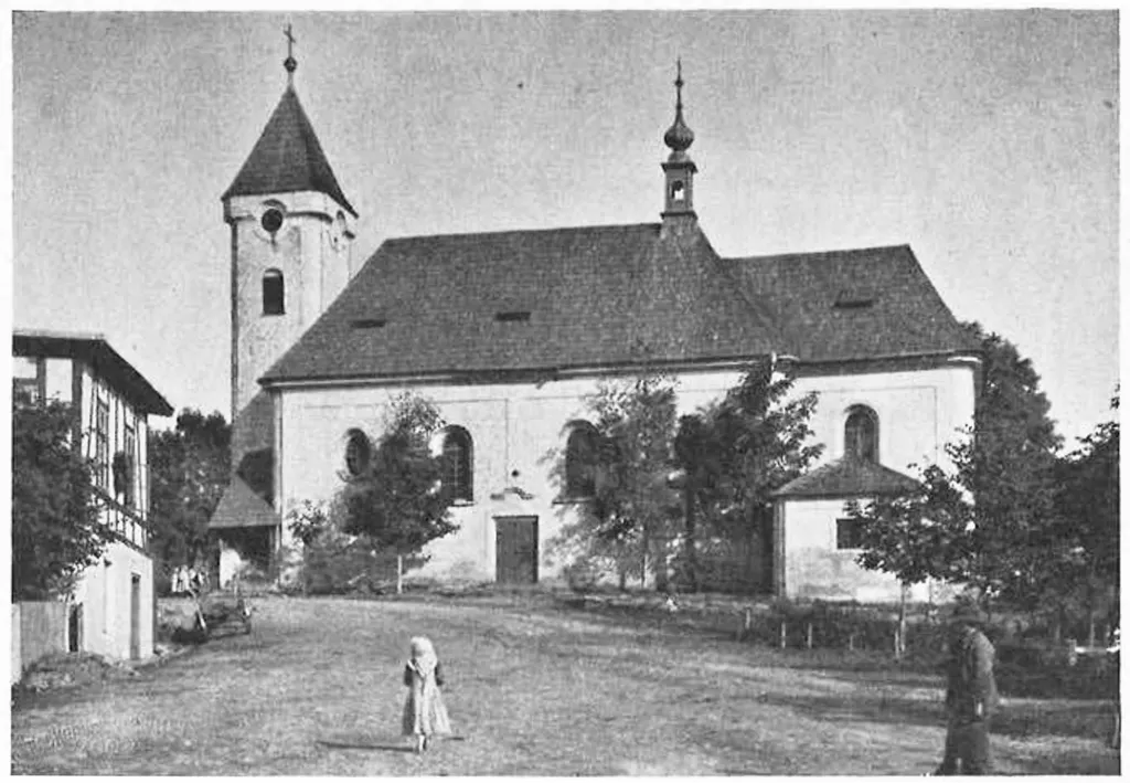 Strážný, Church of the Holy Trinity, state in 1913