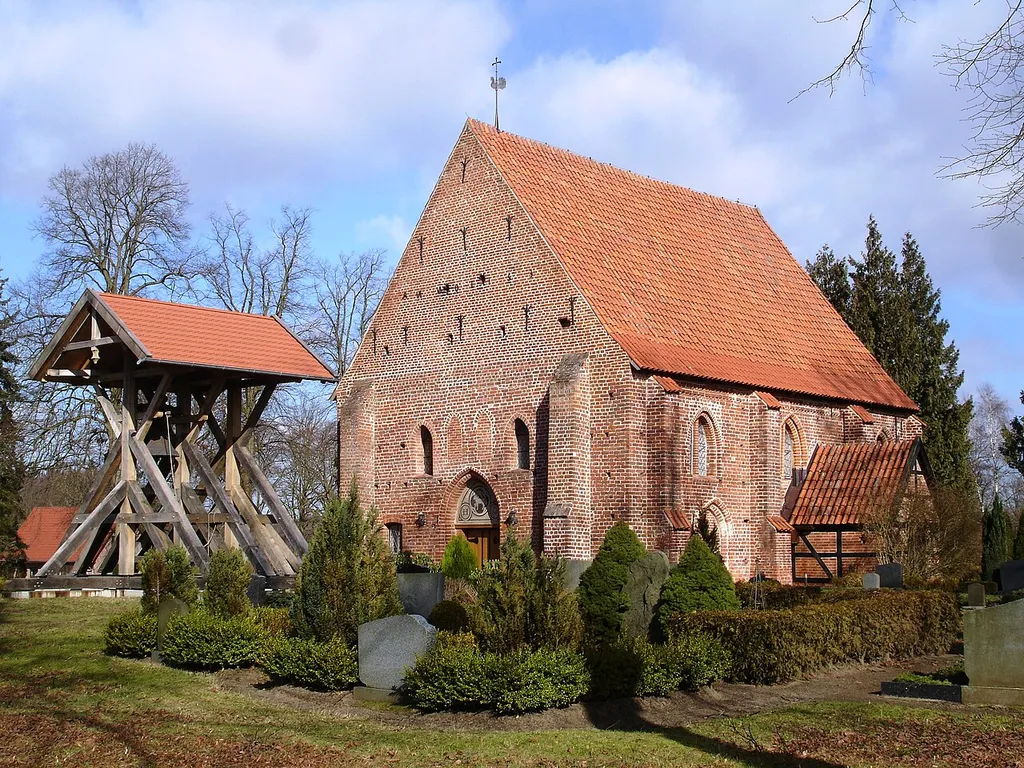 Church in Groß Trebbow, district Nordwestmecklenburg, Mecklenburg-Vorpommern, Germany