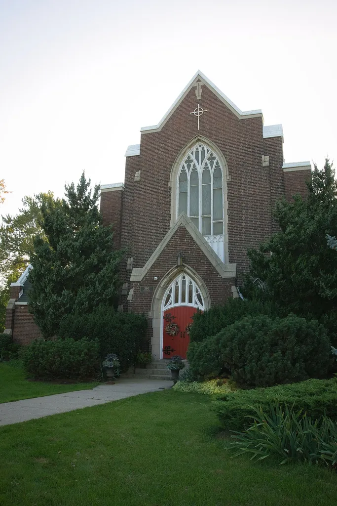 The front of St. Olave's Anglican Church in 2025.