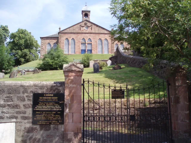 Old Church Yard Cemetery. The cemetery in Catrine with Chapel Brae on the hill top